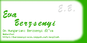 eva berzsenyi business card